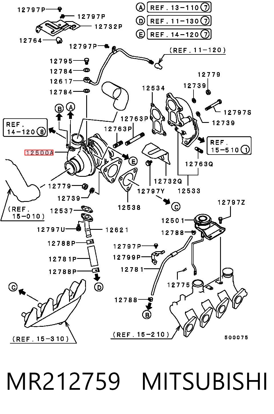 MR212759 Mitsubishi Turbina