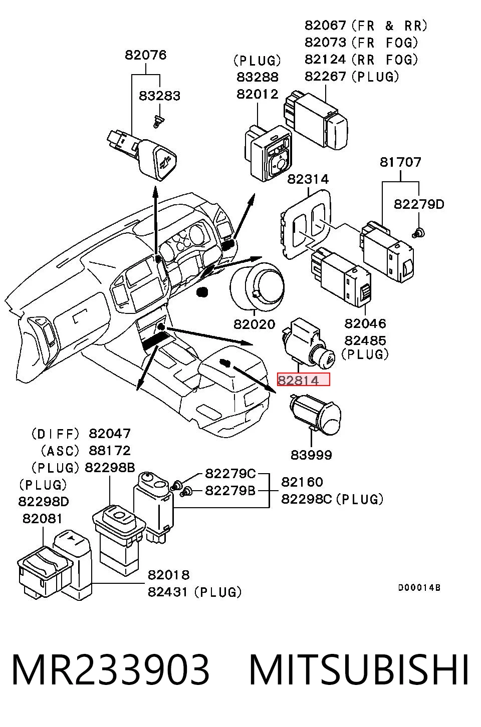 Acendedor de cigarros Mitsubishi Outlander I SUV (CU) (2003 - 2008) I
