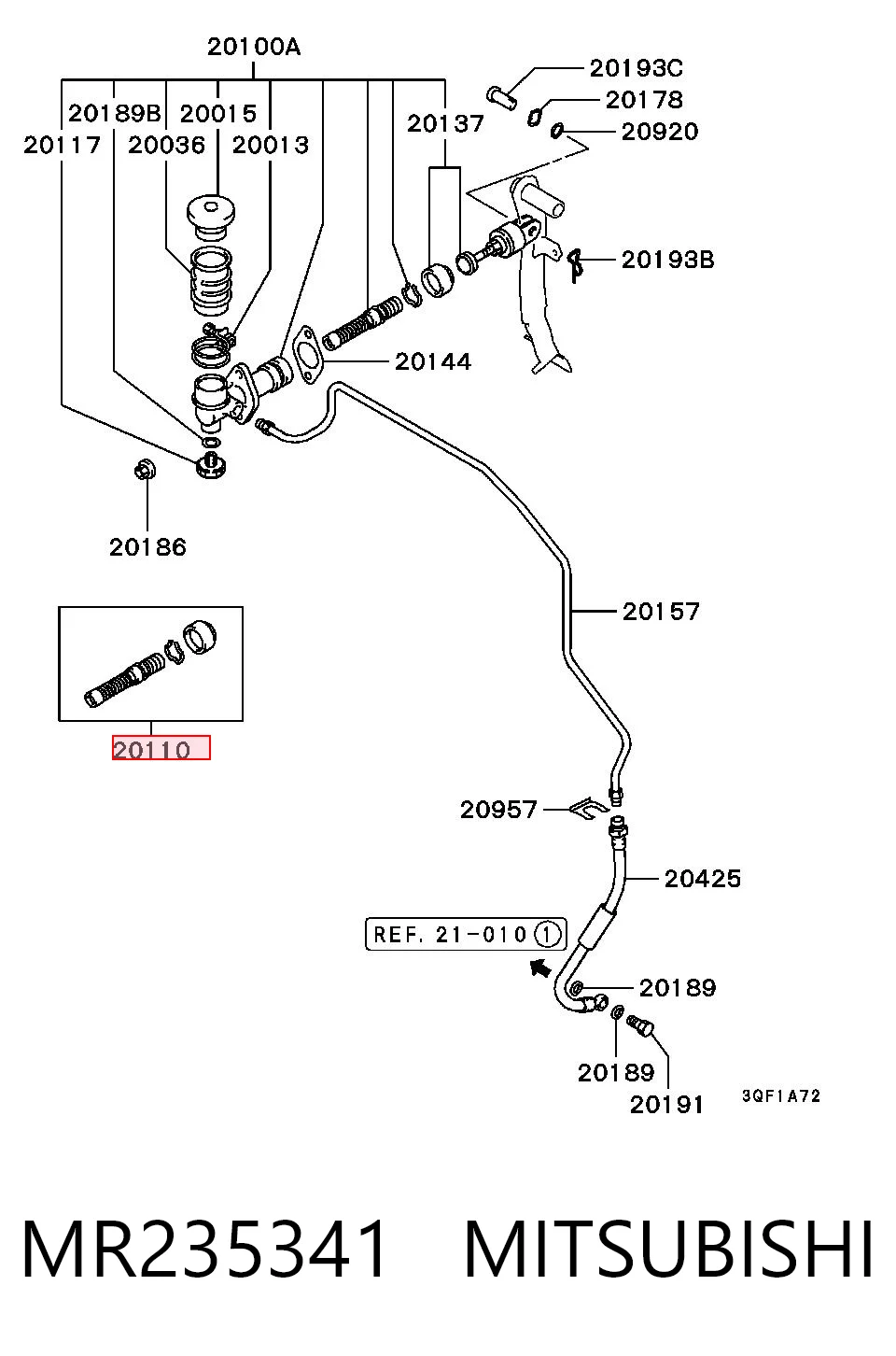 Kit de reparação de cilindro principal de embraiagem para Mitsubishi Montero K8, K9