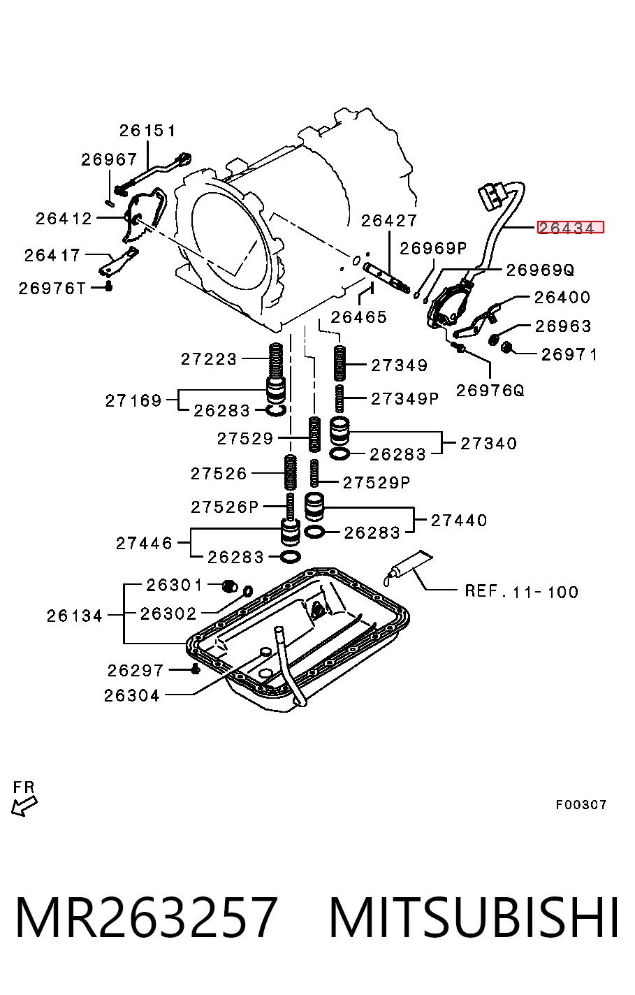 MR263257 Mitsubishi Sensor dos modos de trabalho da Caixa Automática de Mudança