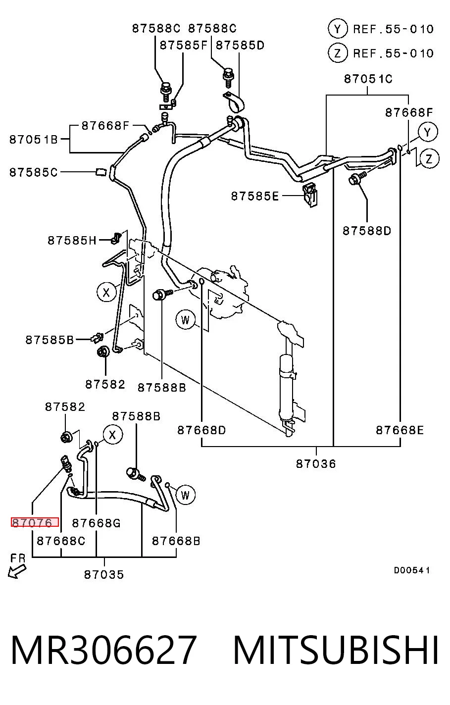  Sensor de pressão absoluta de aparelho de ar condicionado Mitsubishi ASX SUV (GA) (2010 - 2026) 