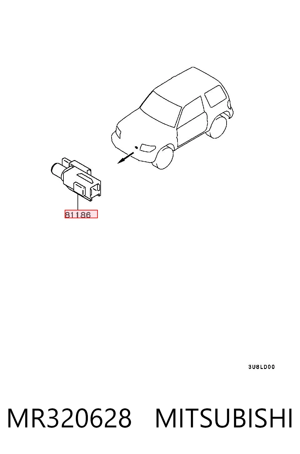 MR320628 Mitsubishi Sensor de temperatura do meio ambiente
