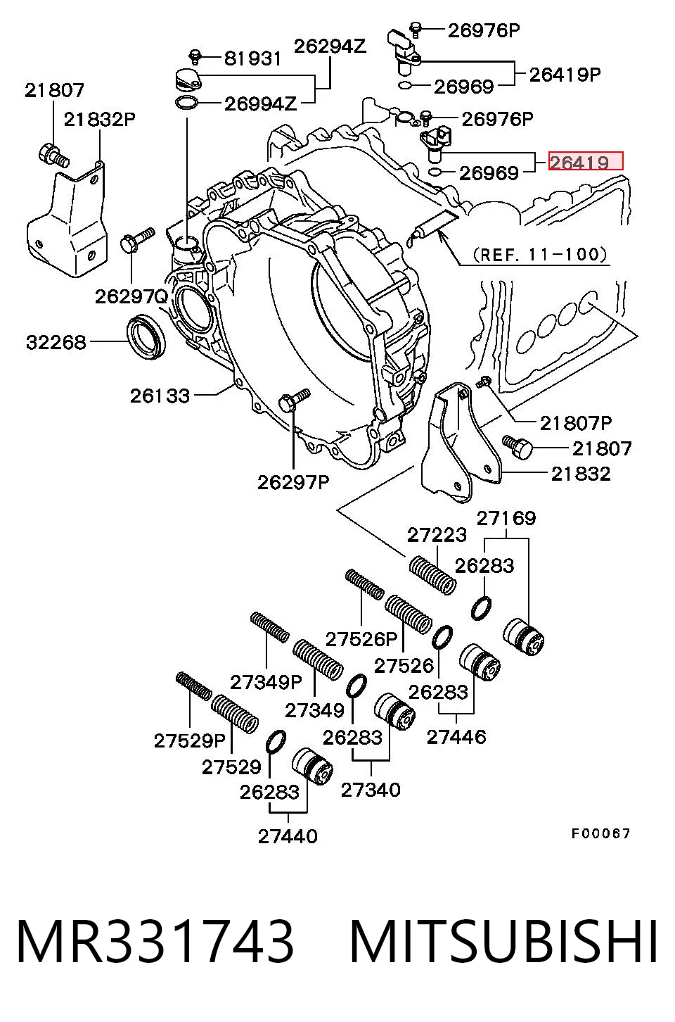 MR331743 Mitsubishi Sensor de velocidade