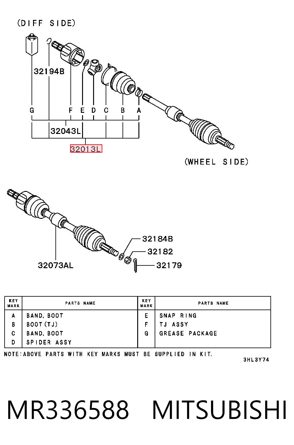 Compre Bota de proteção interna de junta homocinética do semieixo dianteiro Mazda 323 