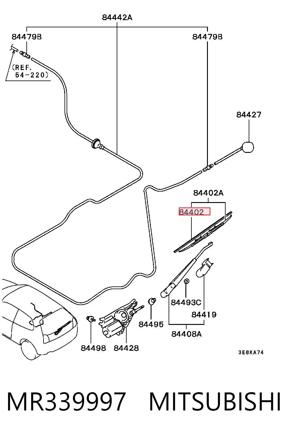 Compre 86542SC080 Toyota Limpa-pára-brisas de vidro traseiro