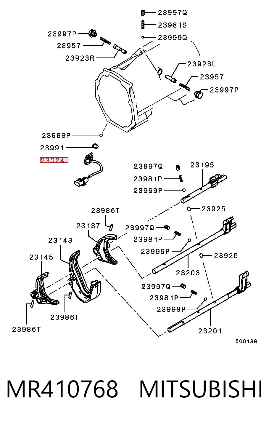 Sensor de ativação das luzes de marcha à ré para Mitsubishi Pajero PININ H60, H70