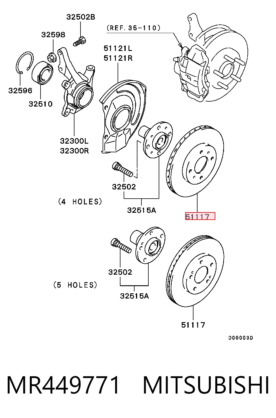 Disco do freio dianteiro para Mitsubishi Lancer C6A, C7A