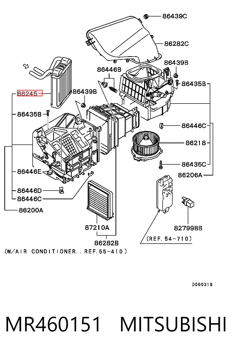 Radiador de forno (de aquecedor) para Mitsubishi Space Star DG0