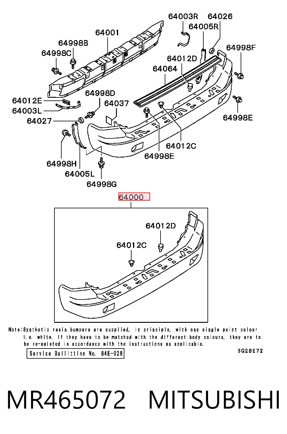  Pára-choque traseiro Mitsubishi Pajero SPORT I SUV (K90) (1996 - 2009) SPORT I
