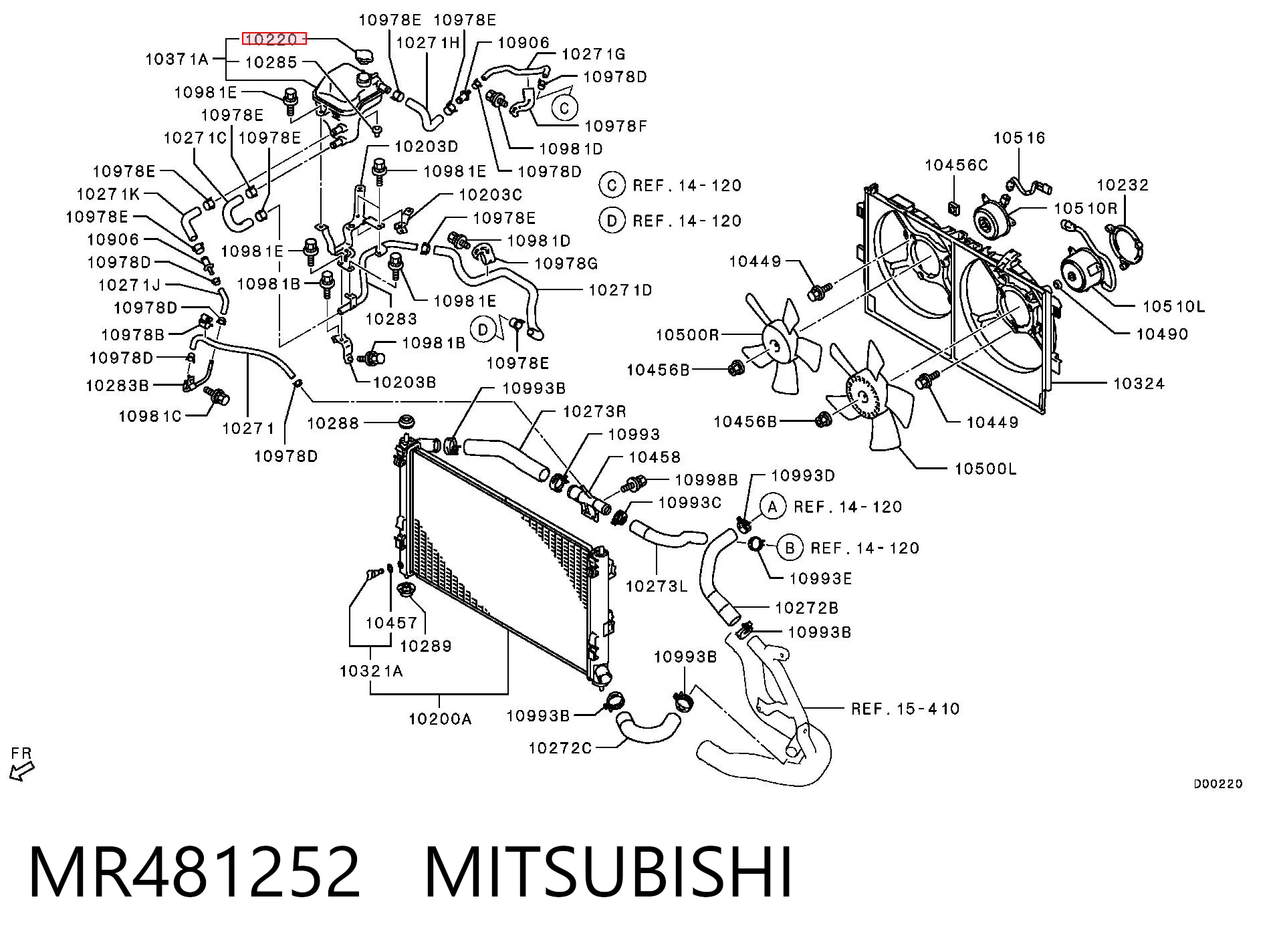 MR481252 Mitsubishi Tampa (tampão) do radiador