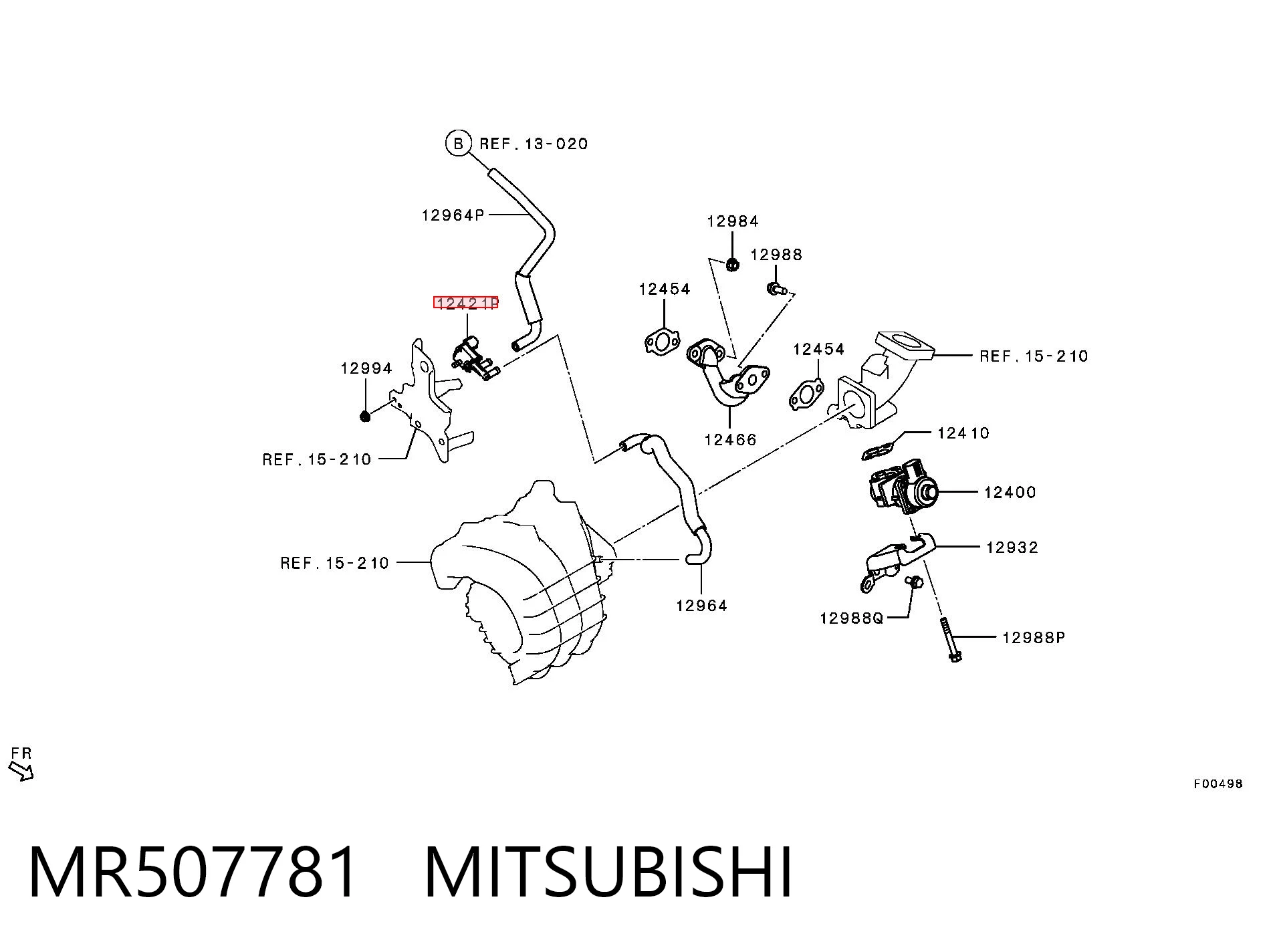 MR507781 Mitsubishi Válvula de adsorvedor dos vapores de combustível