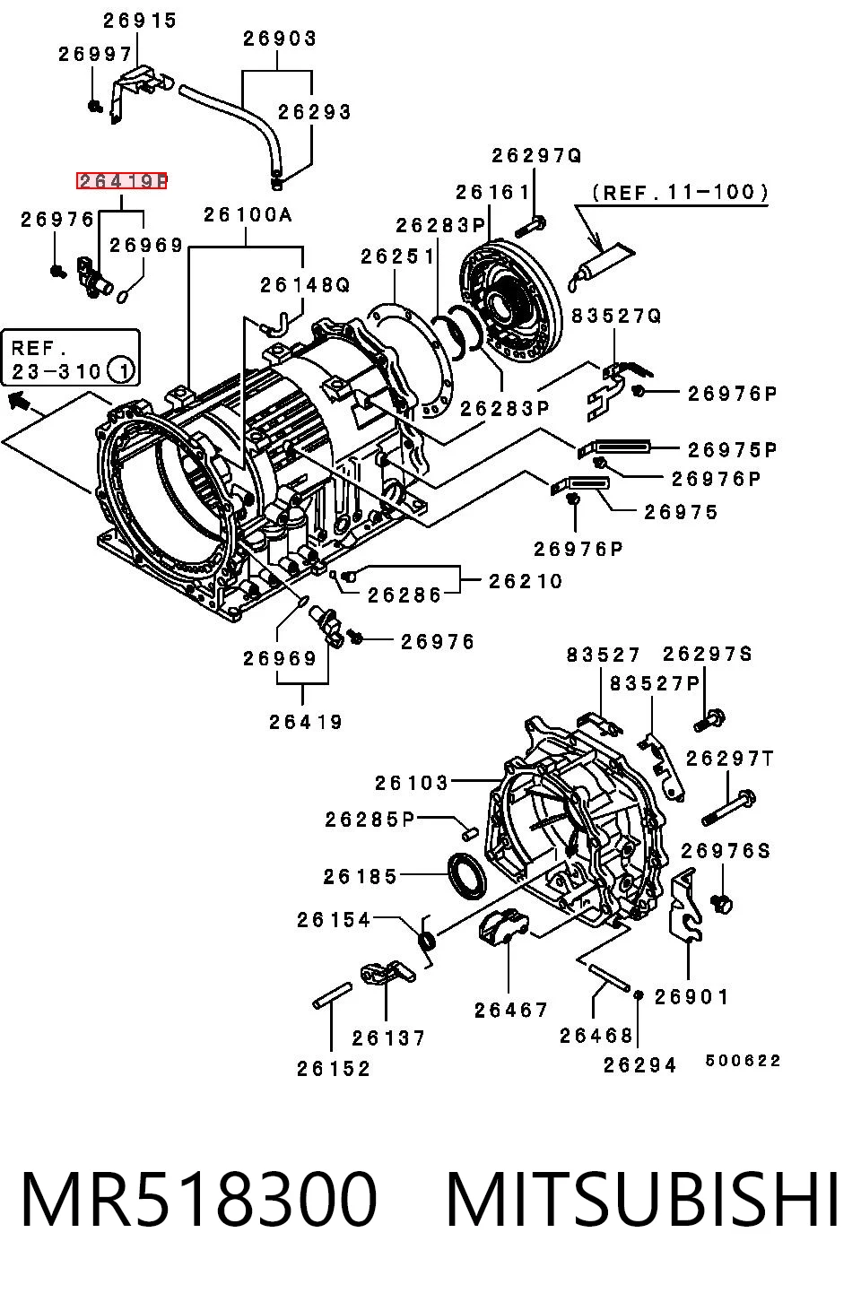 MR518300 Mitsubishi Sensor de velocidade
