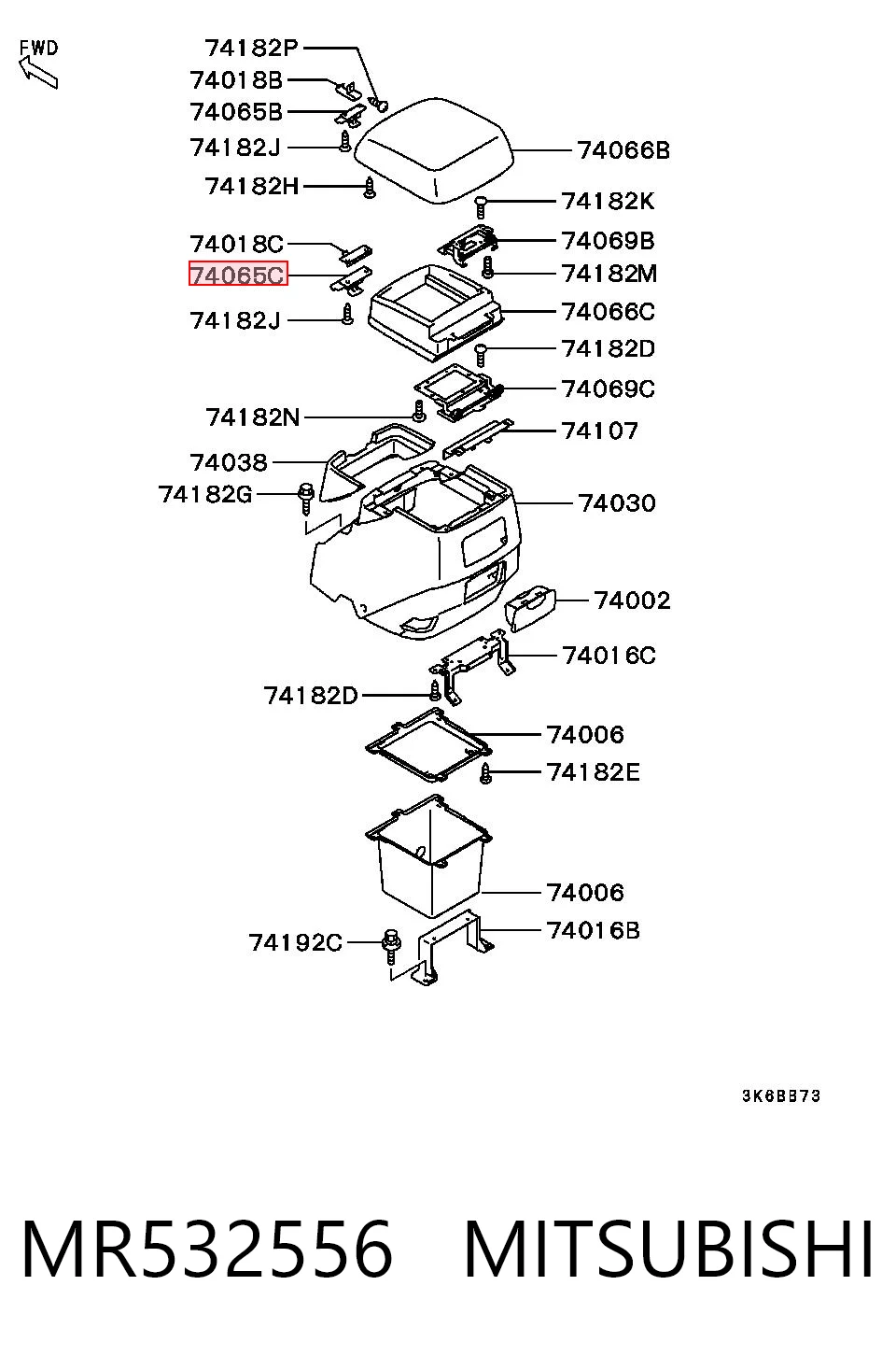 MR532556 Mitsubishi Fechadura de braço