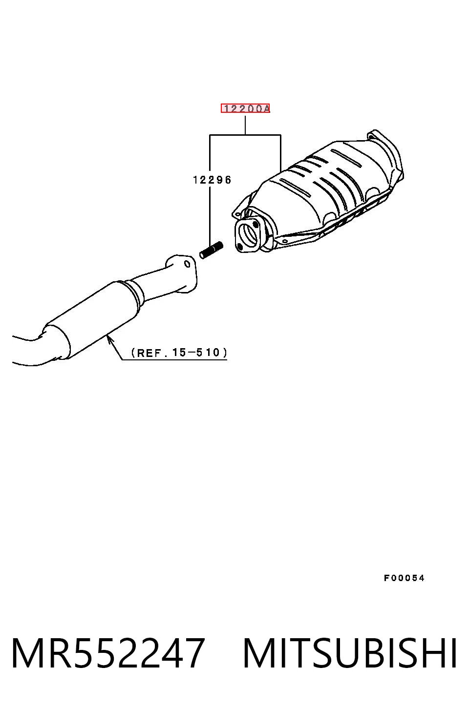 Convertidor - catalisador para Mitsubishi L 200 III K60, K70