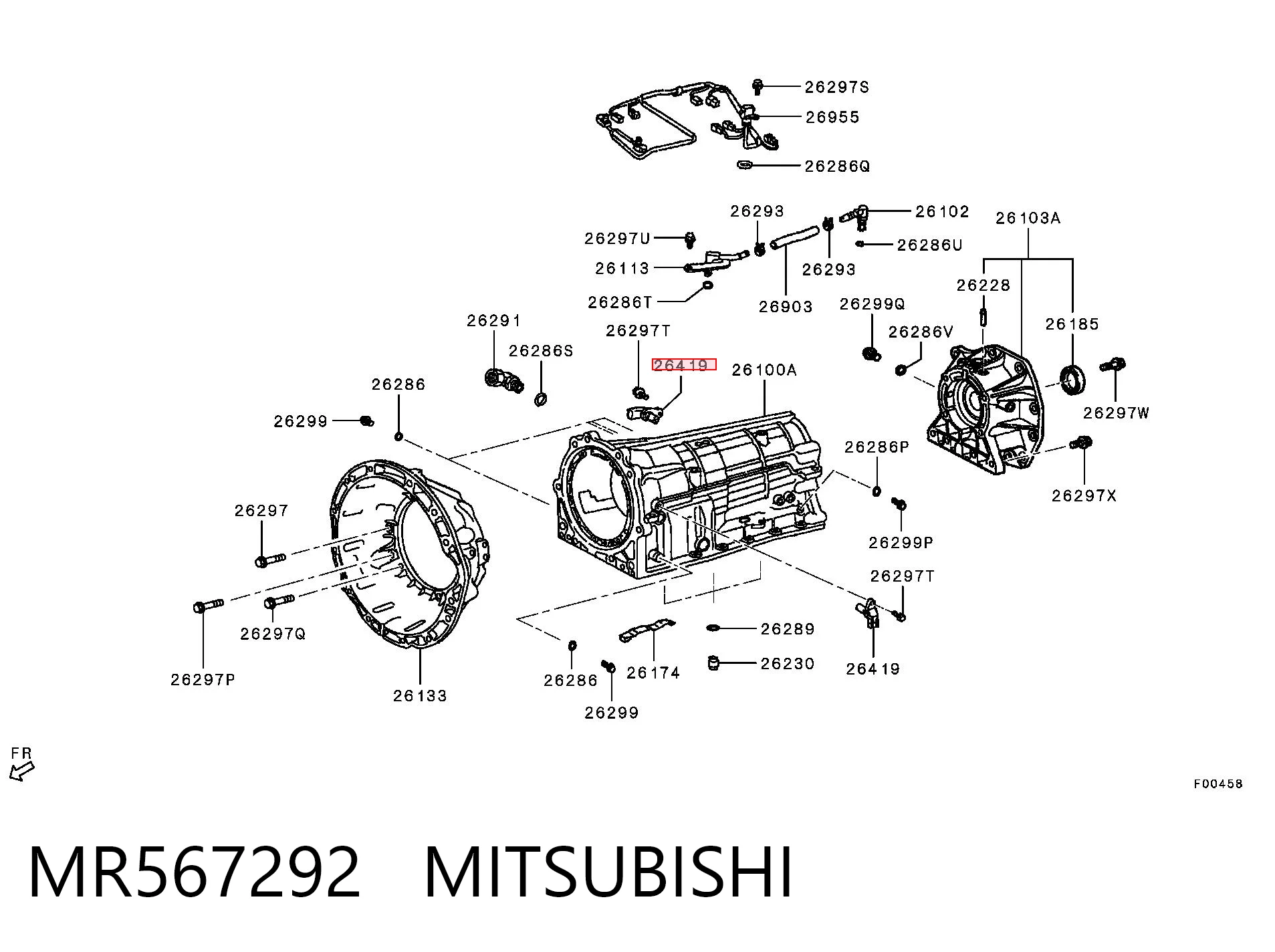 MR567292 Mitsubishi Sensor de velocidade