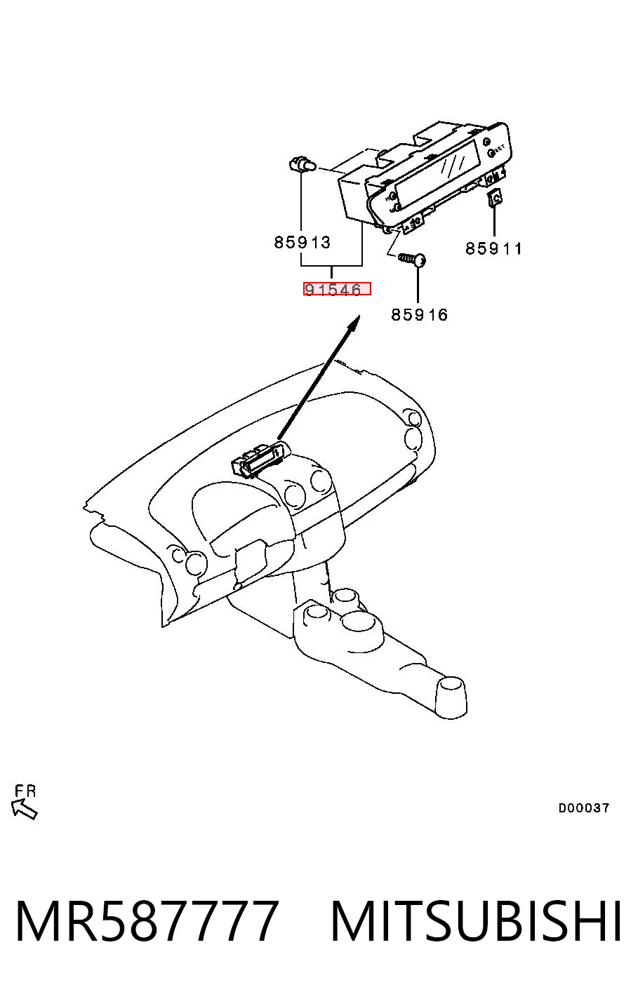 Mostrador multifuncional Mitsubishi Colt VI Z3A