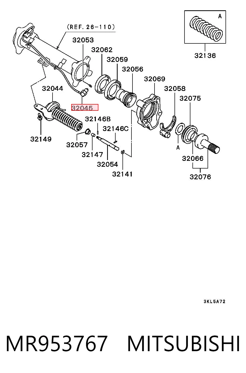 Compre MR953767 Chrysler Sensor de ligação do eixo dianteiro