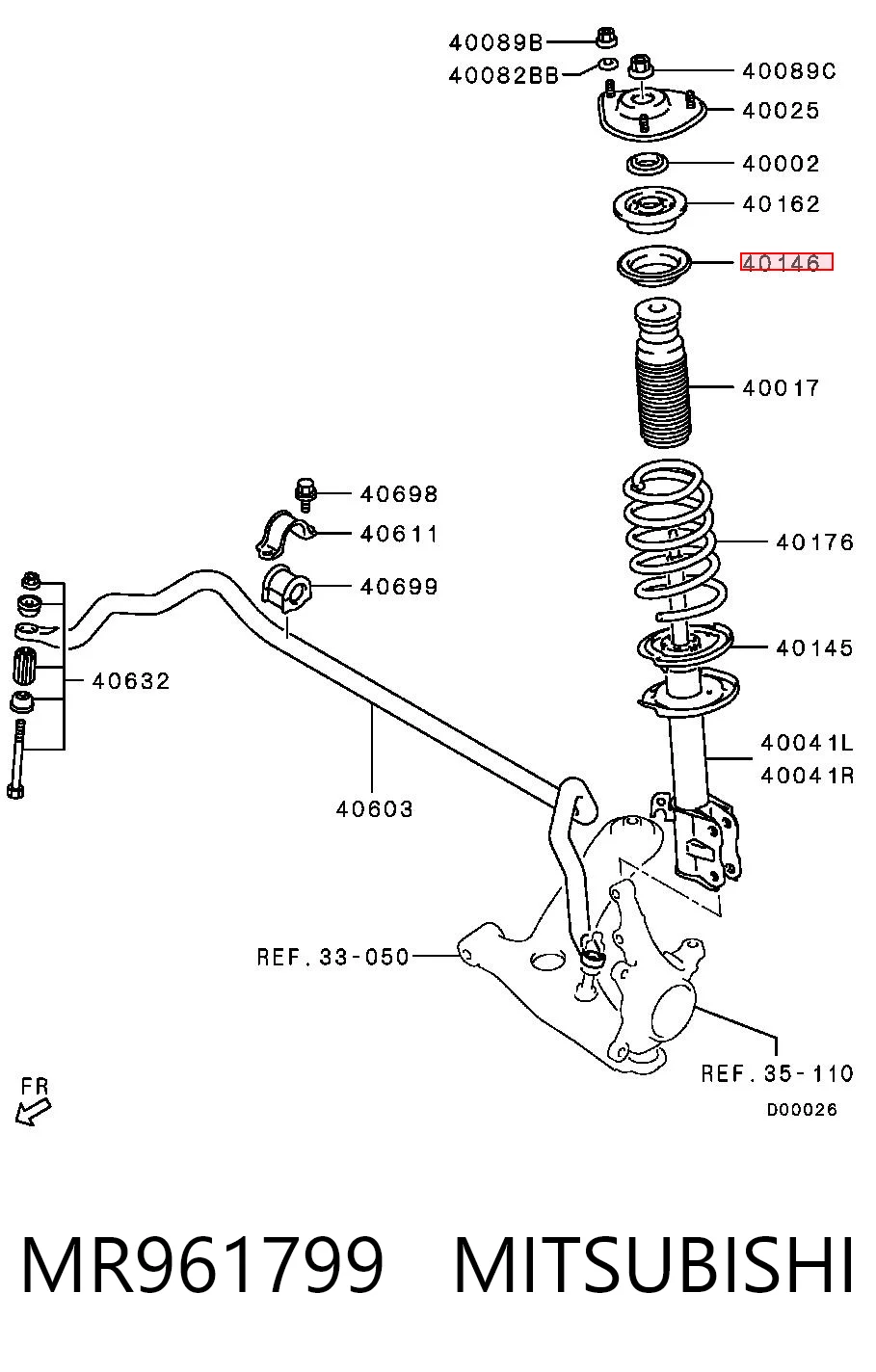 MR961799 Mitsubishi