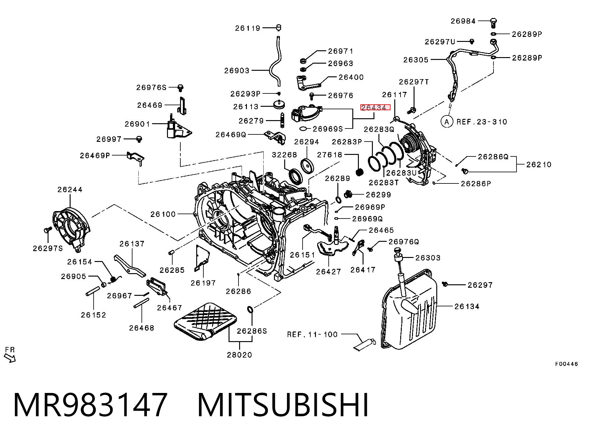 MR983147 Mitsubishi Sensor dos modos de trabalho da Caixa Automática de Mudança