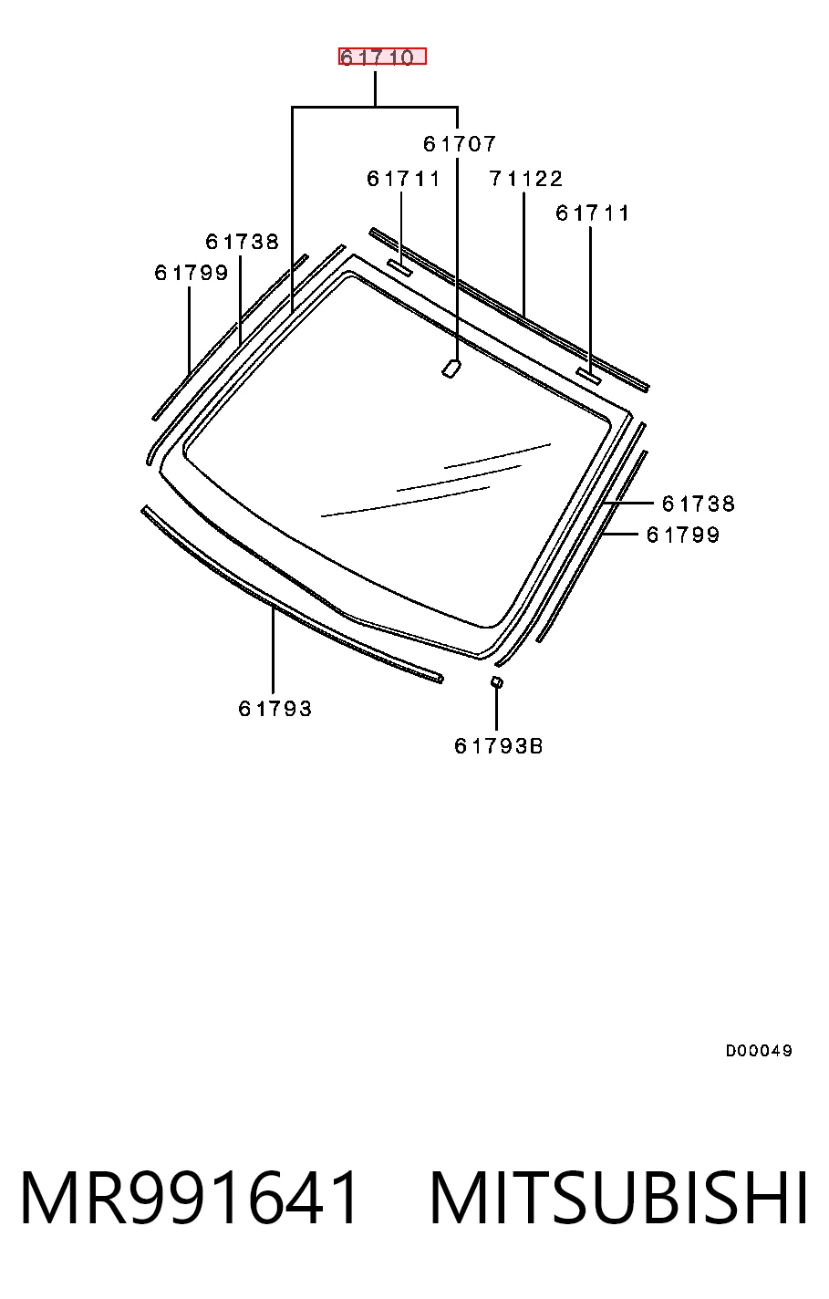 Pára-brisas para Mitsubishi Lancer IX CSA