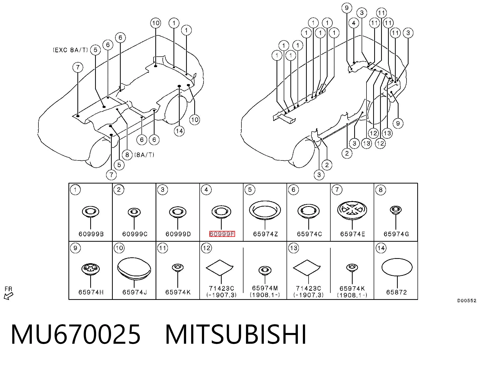 MU670025 Mitsubishi