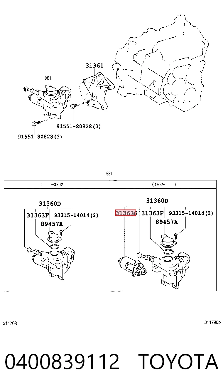 0400839112 Toyota Motor elétrico do atuador de ativação de embraiagem