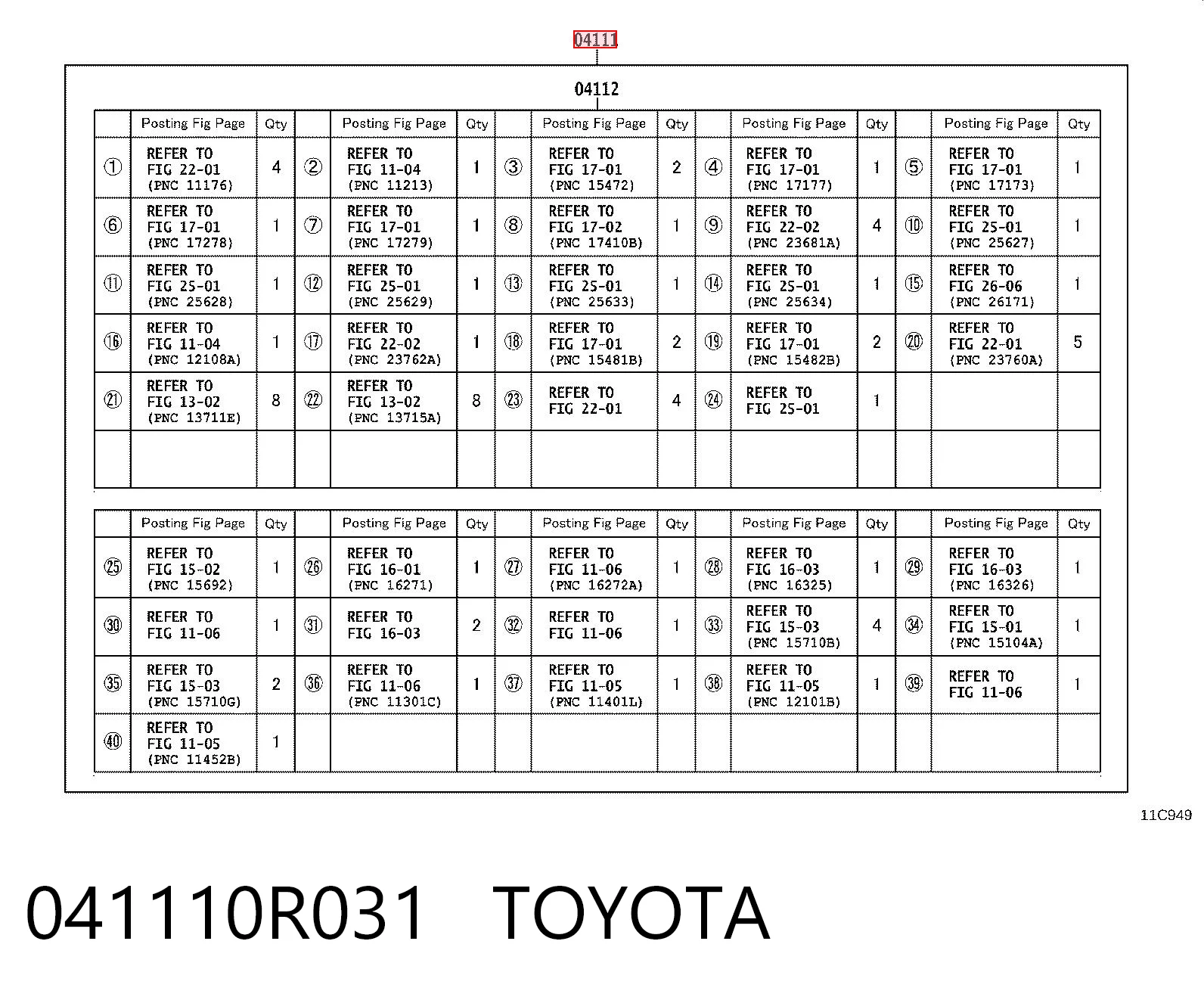  para Toyota RAV4 IV (A4)