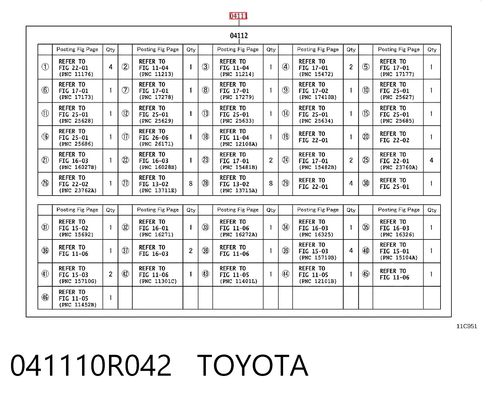 041110R042 Toyota