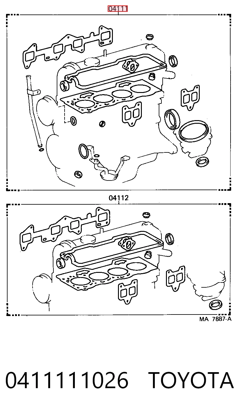 Kit de vedantes de motor completo Toyota Corolla preço, a partir de 44,66 USD