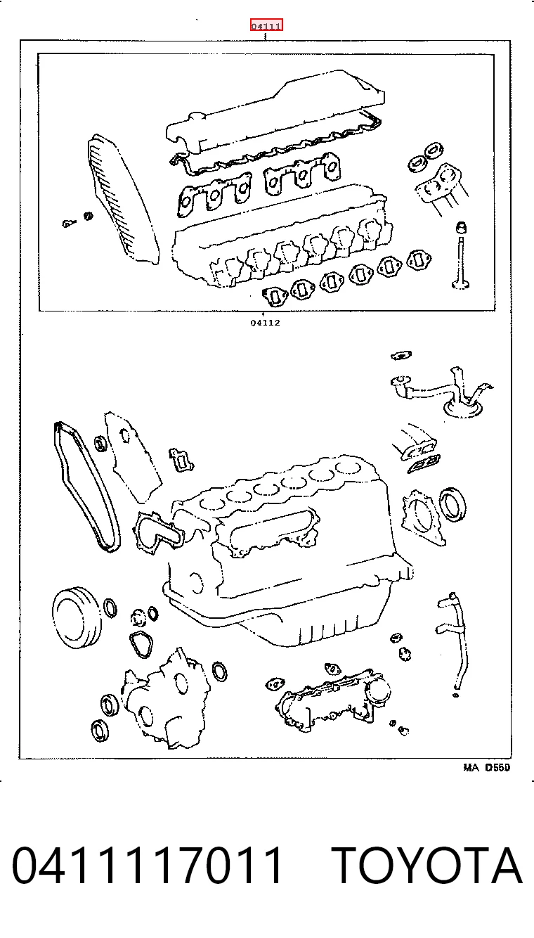 Kit de vedantes de motor completo 430540P Corteco
