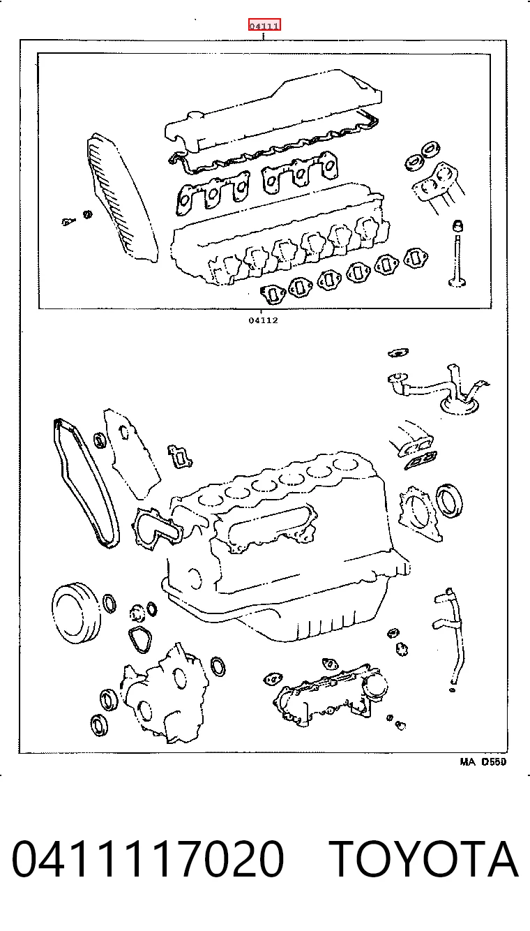 430540P Corteco Kit de vedantes de motor completo