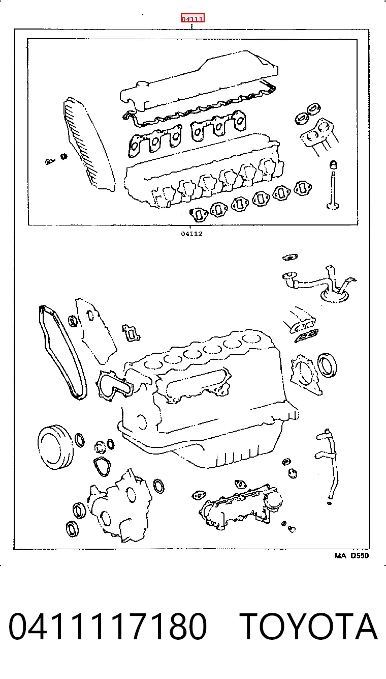 Compre 430540P Corteco Kit de vedantes de motor completo