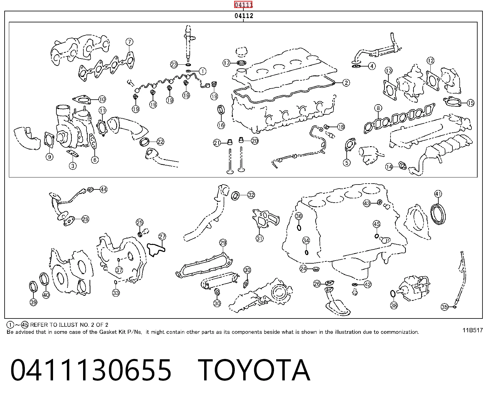 Compre Kit de vedantes de motor completo Toyota Land Cruiser 