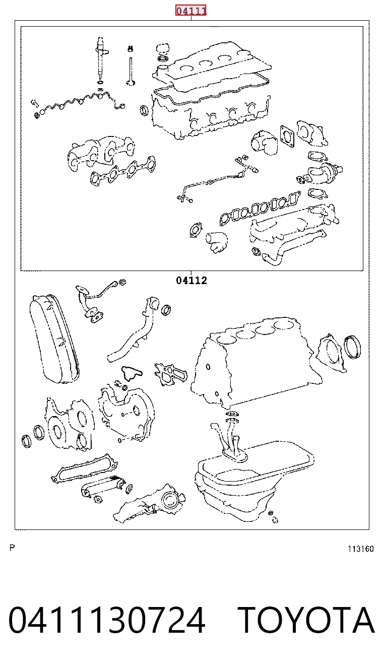 Kit de vedantes de motor completo para Toyota Hilux KUN25