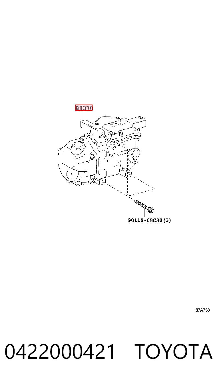  Compressor de aparelho de ar condicionado Toyota Prius hatchback (ZVW30) (2009 - 2016) 