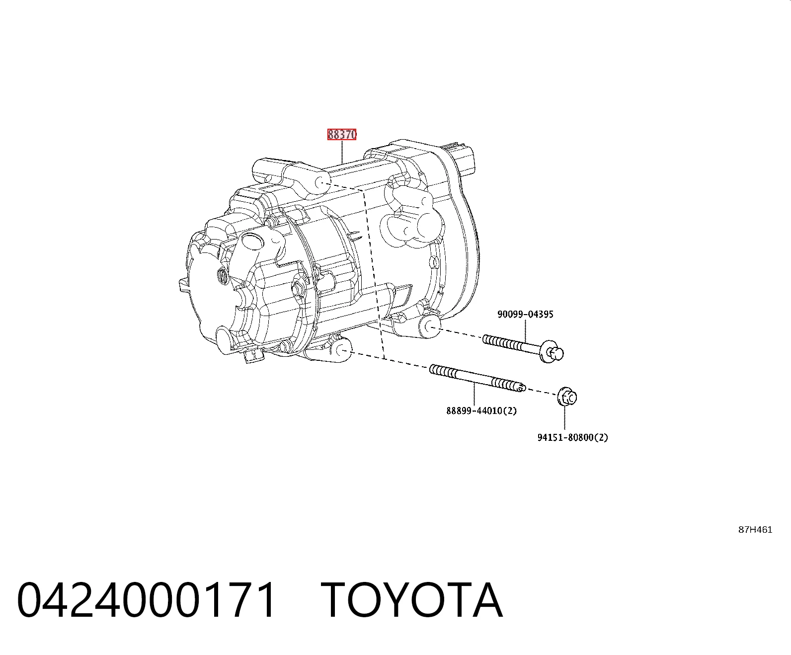 0424000171 Toyota Compressor de aparelho de ar condicionado