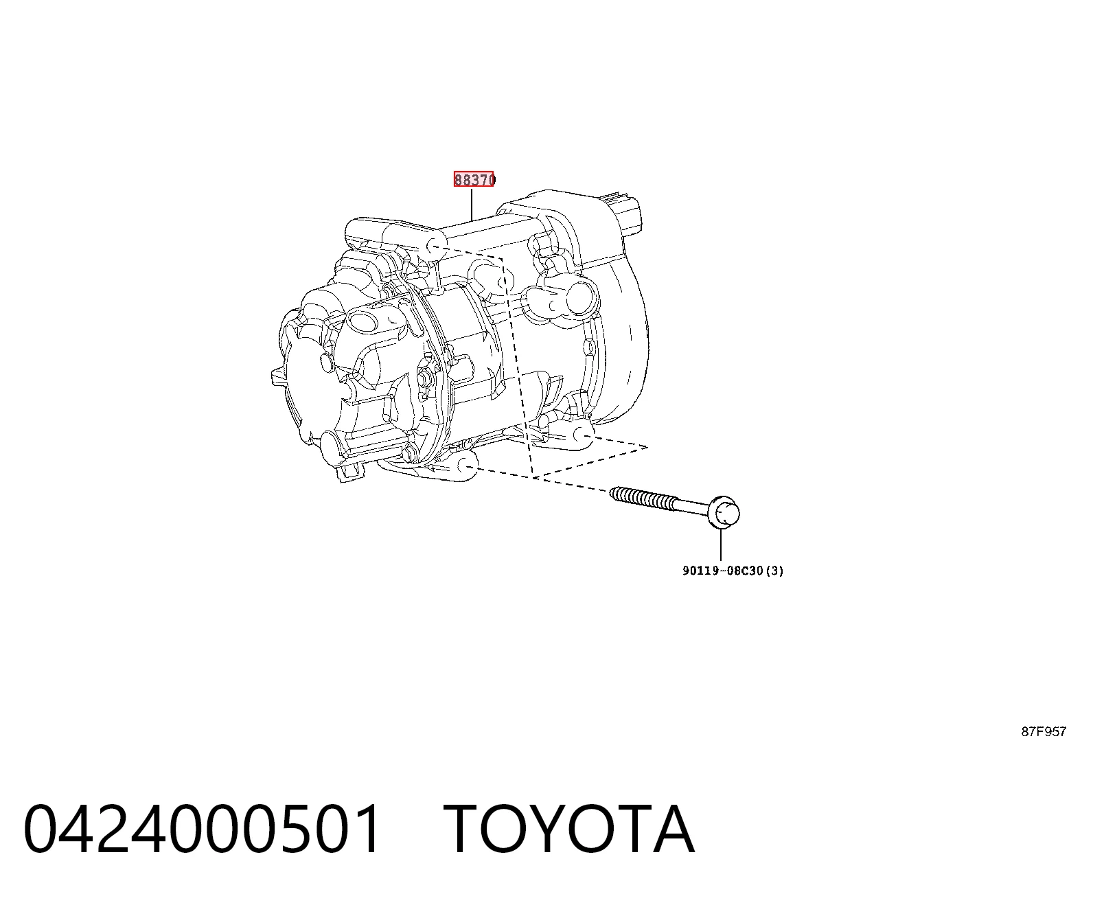 Compressor de aparelho de ar condicionado para Toyota Prius  ZVW5