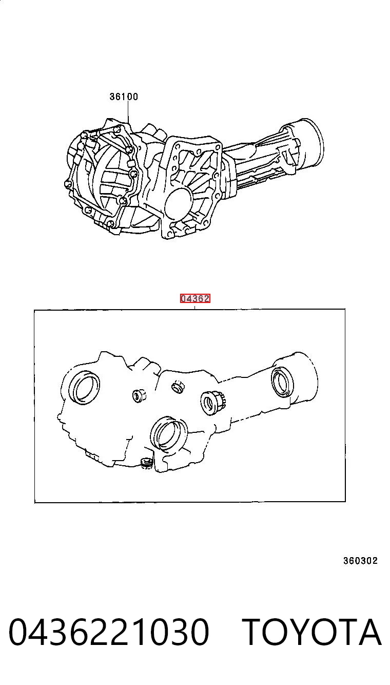 0436221030 Toyota Kit de reparação da caixa de transferência