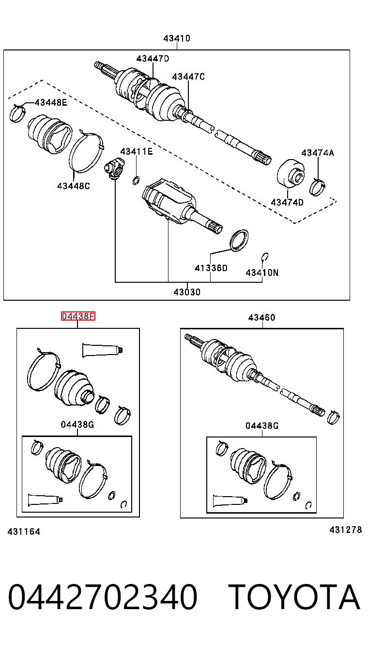 Bota de proteção externa de junta homocinética do semieixo dianteiro para Toyota Corolla  E12U