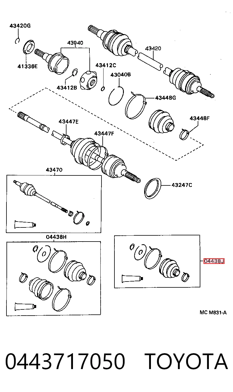 0443717050 Toyota