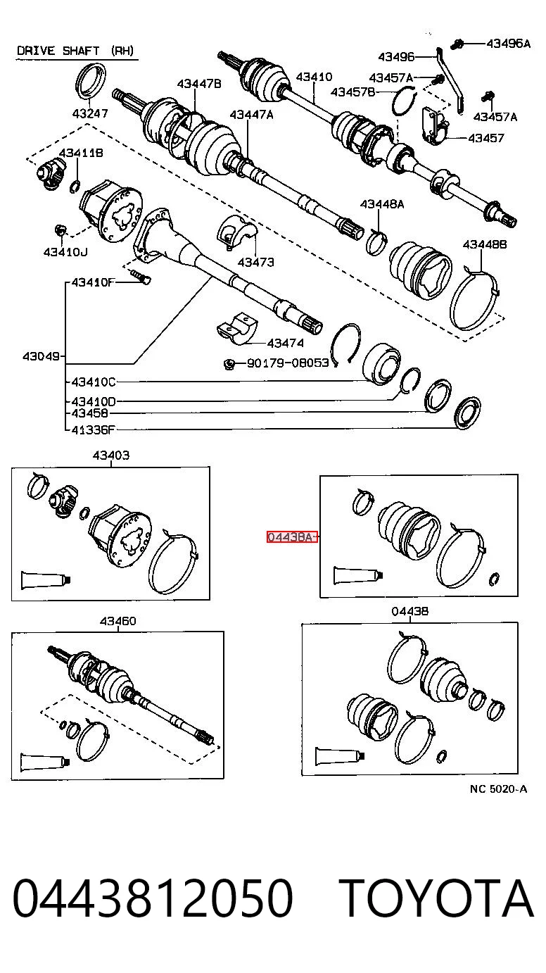 Bota de proteção interna de junta homocinética do semieixo dianteiro Toyota Corolla  E8 ao melhor preço