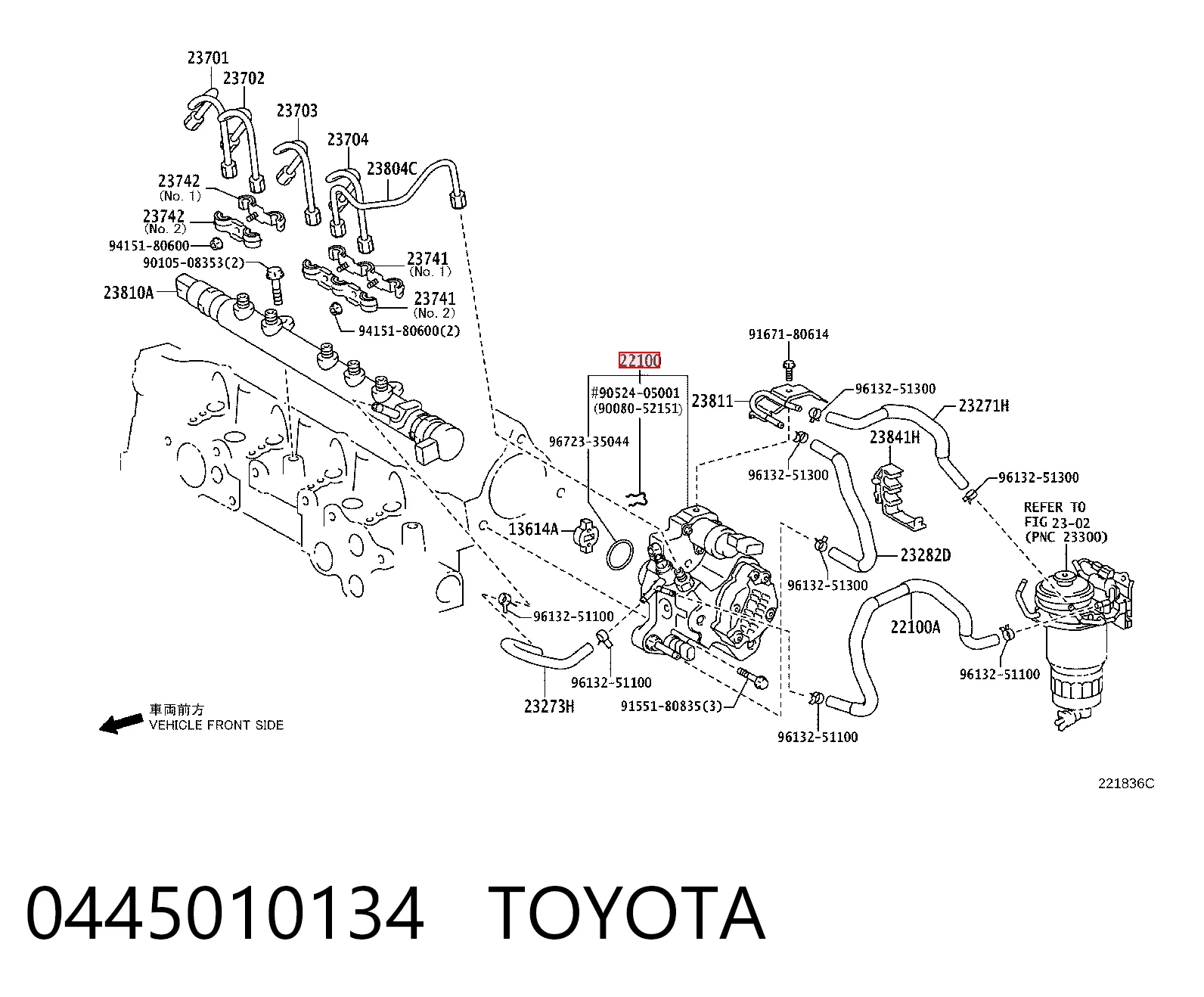 Bomba de combustível de pressão alta Toyota Yaris  SP90