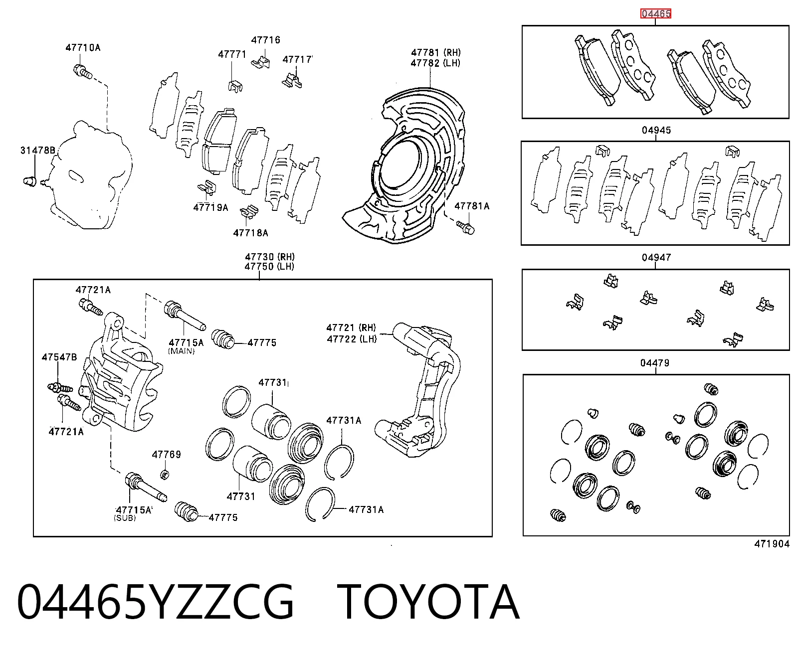 04465YZZCG Toyota