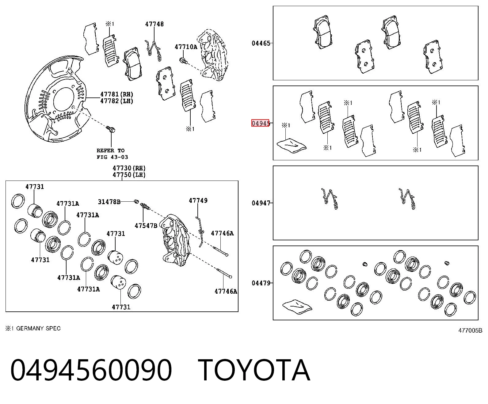 Compre Kit de molas de fixação de sapatas de disco dianteiras Toyota Land Cruiser 