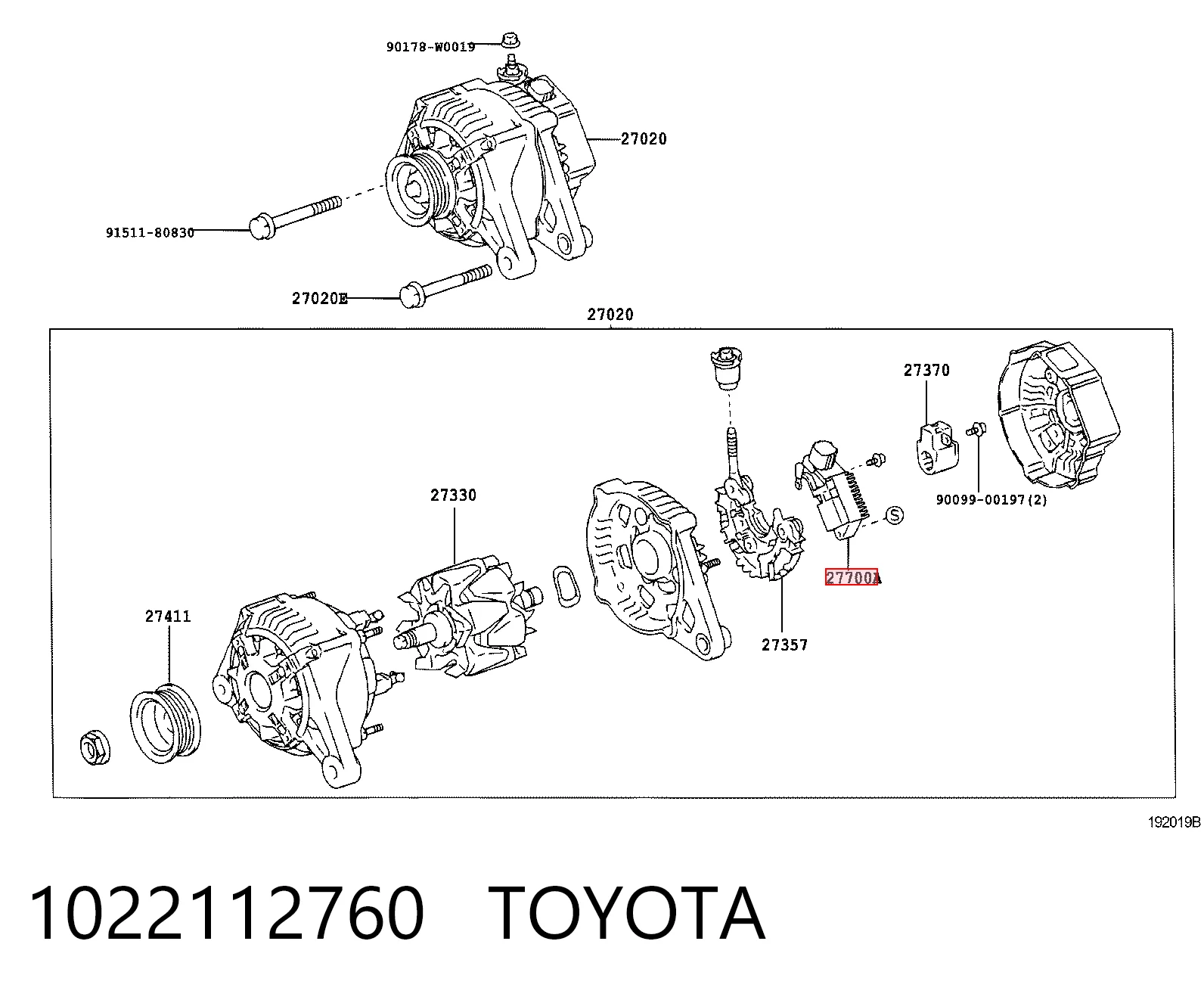 1022112760 Toyota Relê-regulador do gerador (relê de carregamento)