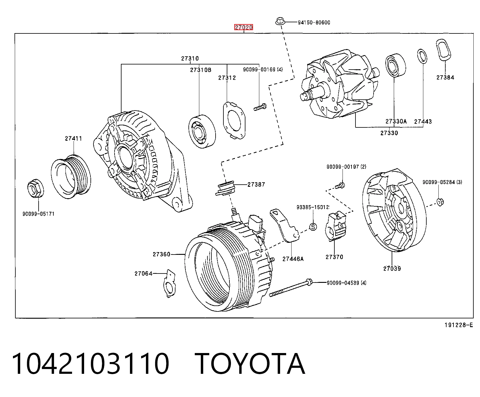 Gerador para Lexus RX 300 MCU15