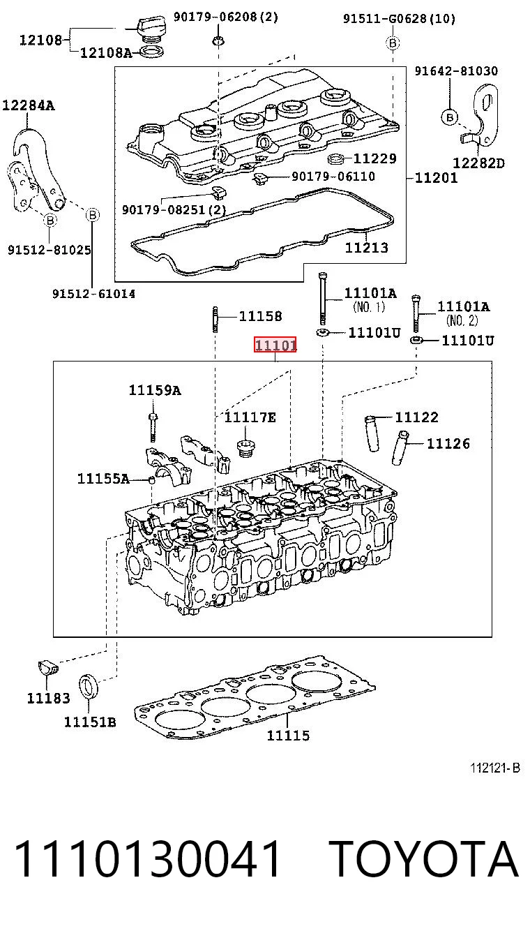 1110130041 Toyota Cabeça de motor (CBC)