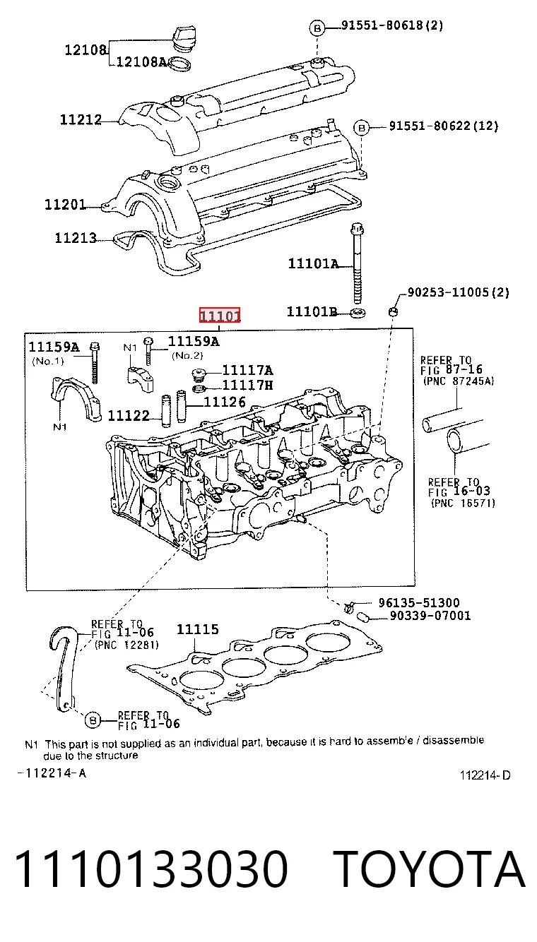 Cabeça de motor (CBC) para Toyota Yaris P13