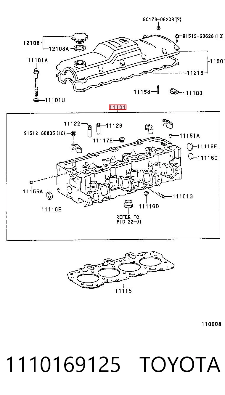 Cabeça de motor (CBC) para Toyota Land Cruiser J9