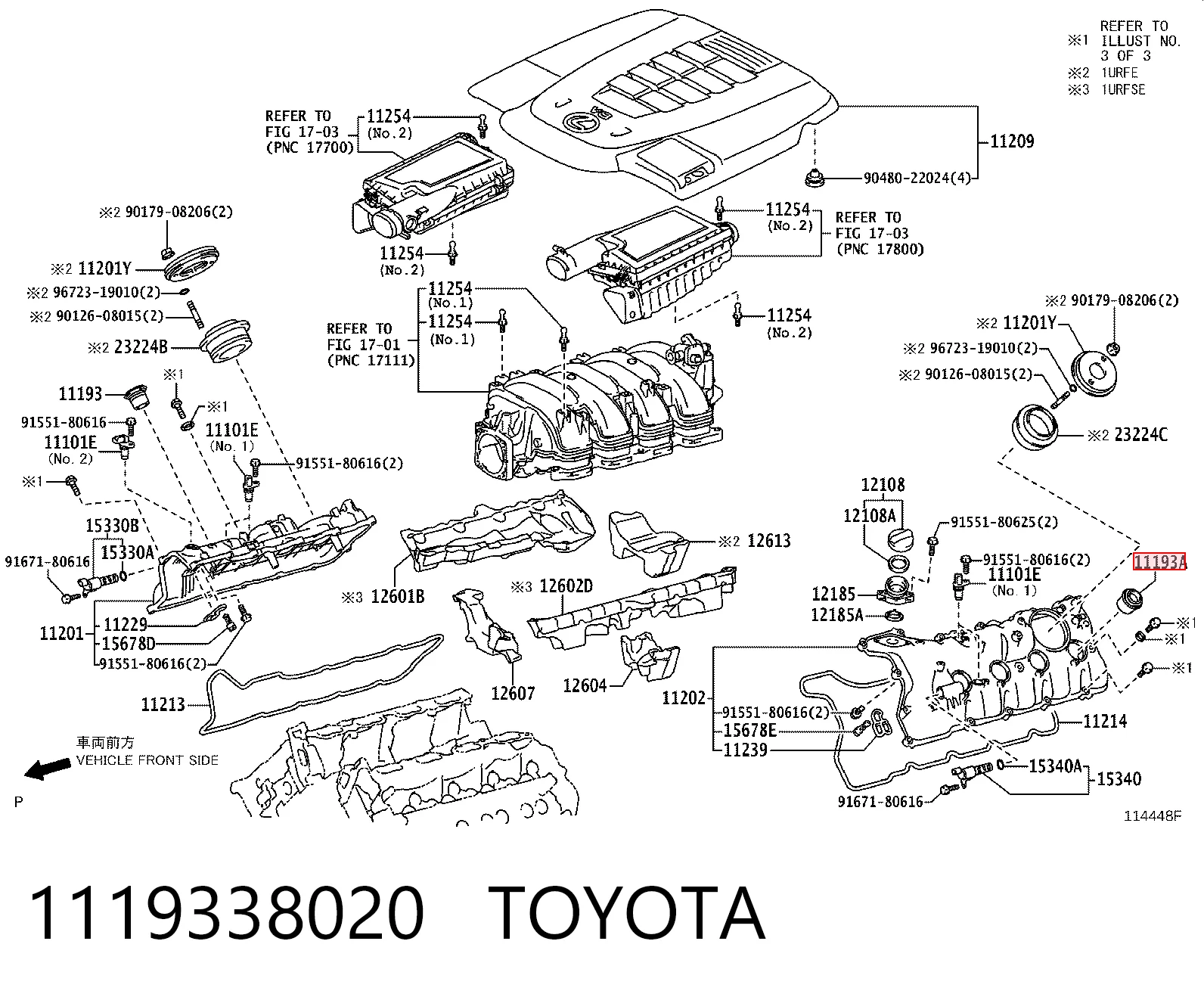 1119338020 Toyota Vedante anular da cavidade de vela